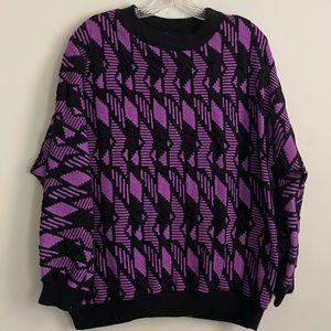 {VINTAGE} Geometrical Abstract Oversized Sweater